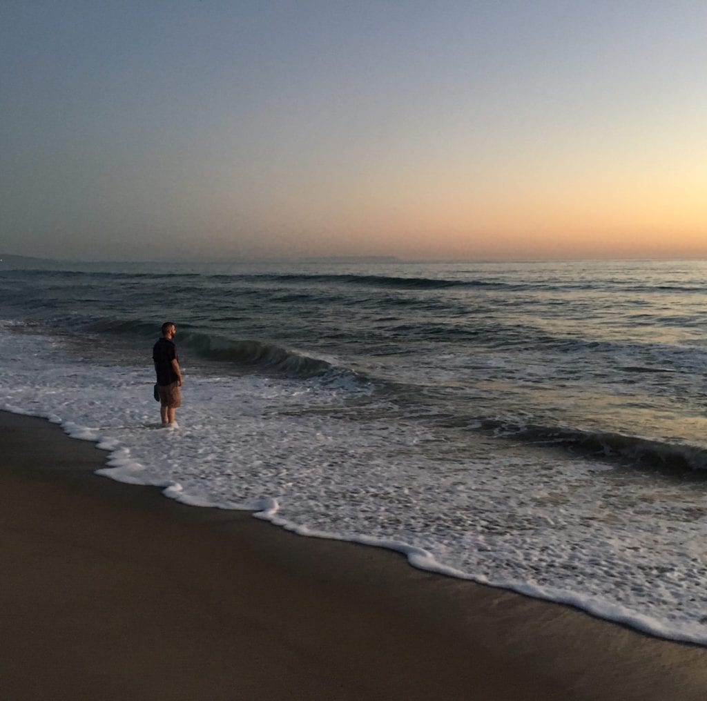 Feet in the water