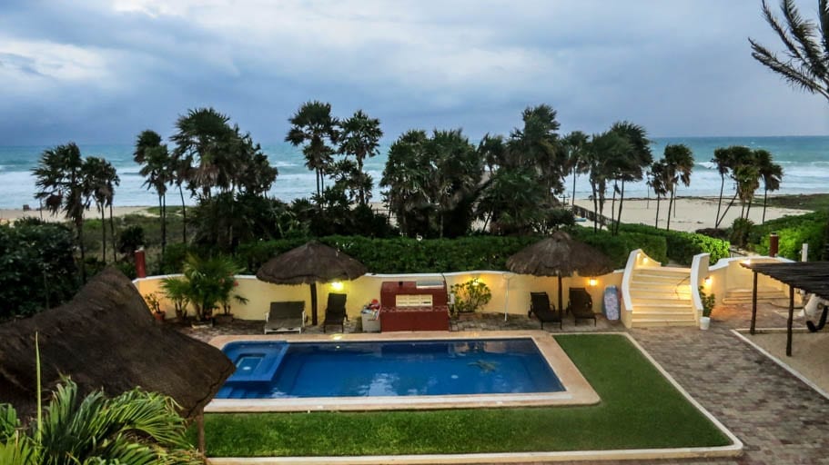 A storm setting in on our yoga retreat