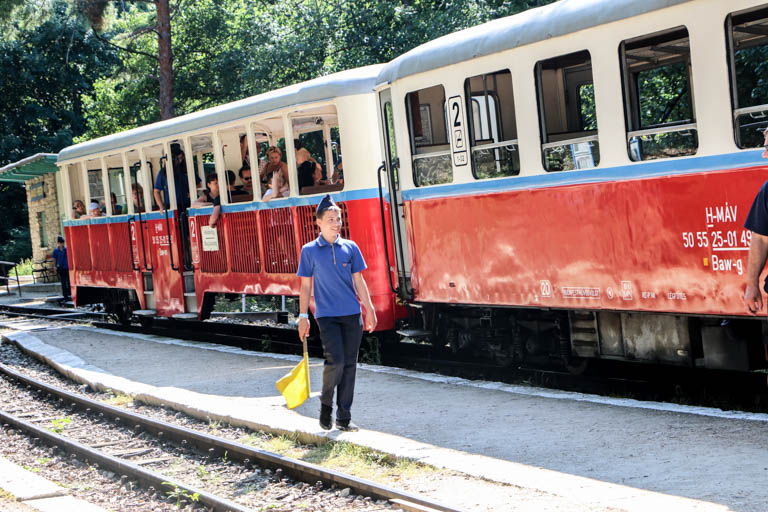 The children's railway on a tour to Budapest