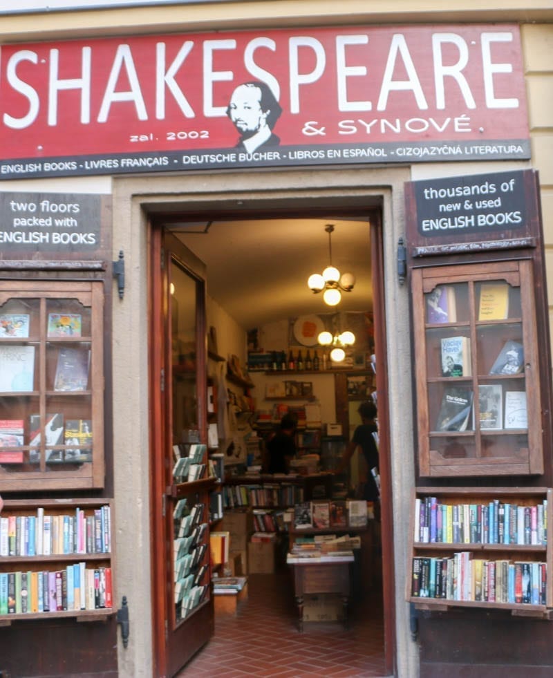 Shakespeare & Sons Bookstore in Prague. 