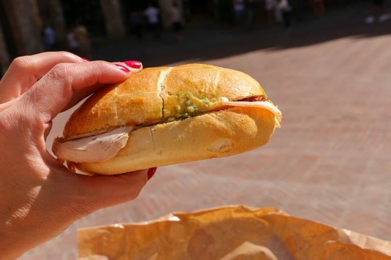 The perfect sandwich is found in the Tuscan town of Siena