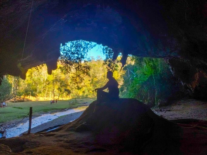 The start of a caving adventure at Tham Lot in Thailand. 