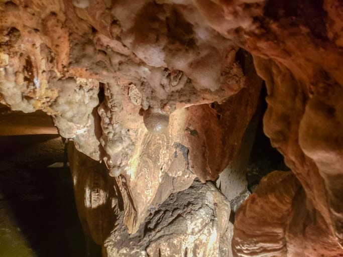 Stalactites in Tham Lot in Thailand