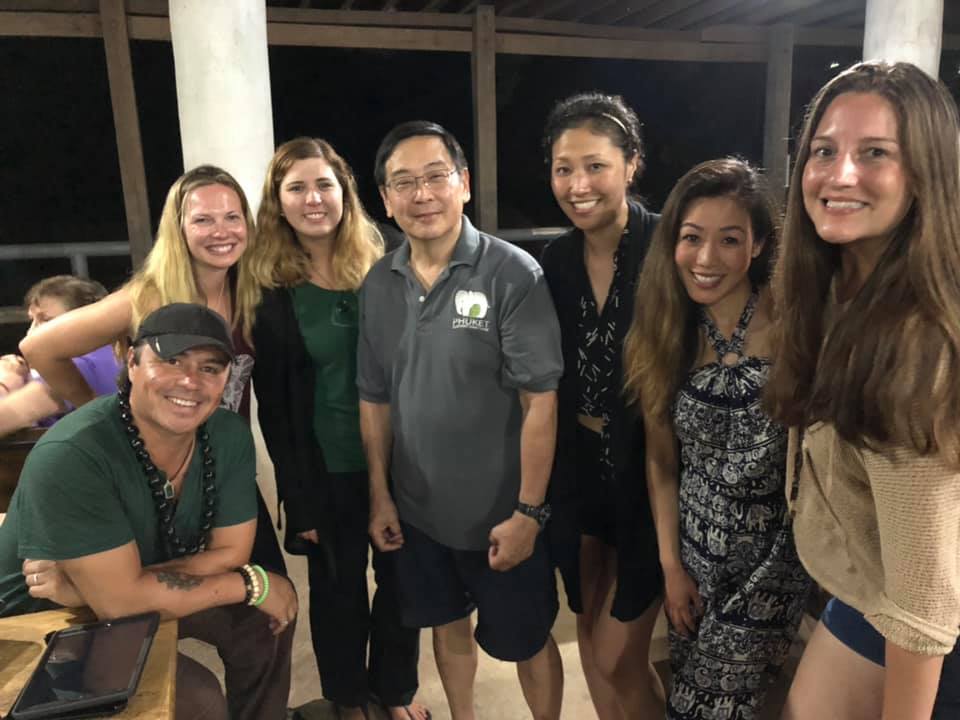 Our overnight tour group learning how to visit elephants in Thailand ethically