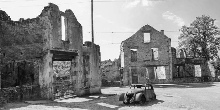 Remains of Oradour-sur-Glane after the June 10, 1944 massacre.