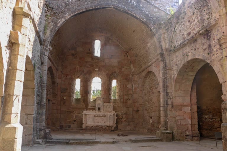 Inside the ruined church of the martyr village of France. Visiting the memorial helps us understand what happened at Oradour-sur-Glane