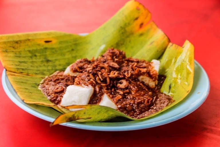 Rice Cake is a satay special at Kuala Lumpur street food stands