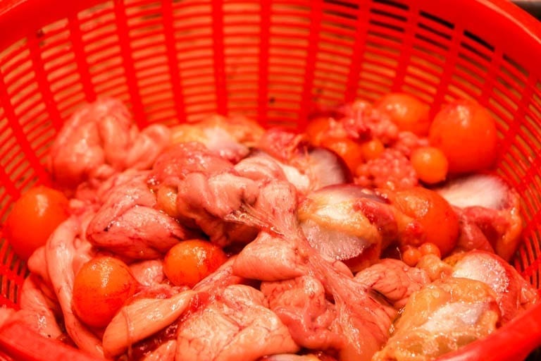 chicken embryo in Kampung Baru on a Malaysian food tour in Kuala Lumpur