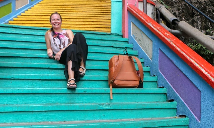 There are 272 colorful stairs at the Batu Caves