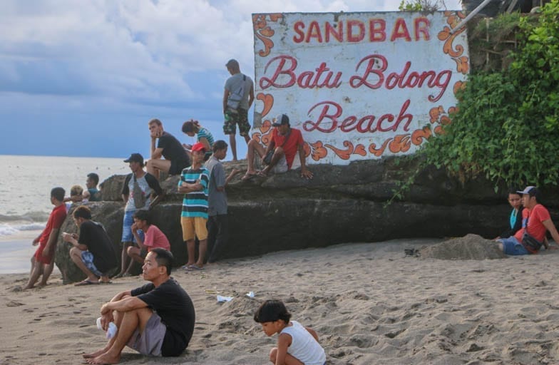 Watch sunset in Canggu at the Sand Bar