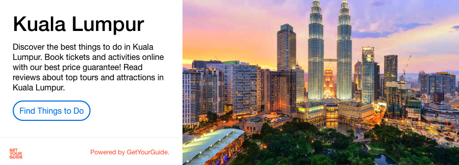 Kuala Lumpur advert GetYourGuide