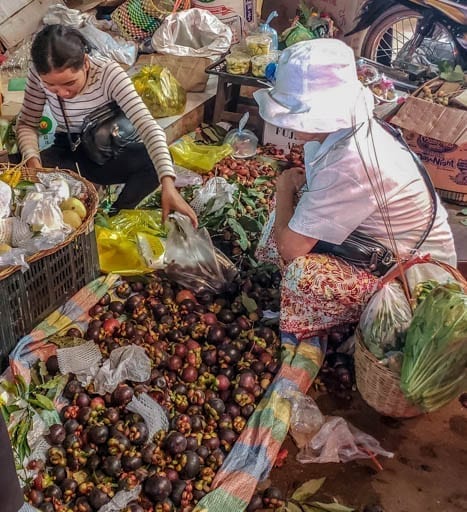 Mangosteen for sale at Old Market in Siem Reap