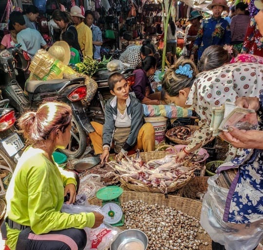 Old Market in Siem Reap before the Khmer New Year