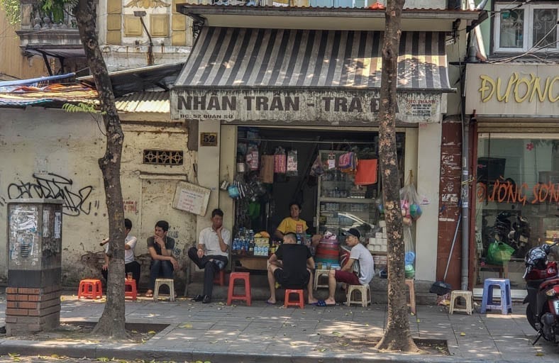 Sidewalk Life in Hanoi