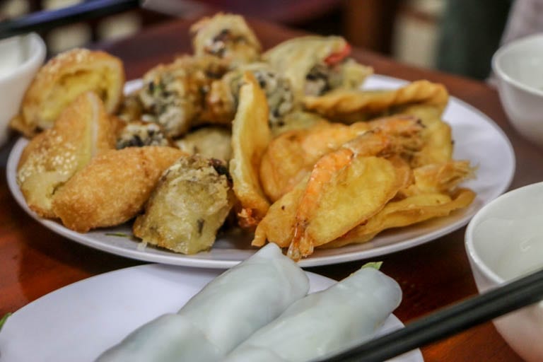 Pillow cakes on a Hanoi food tour