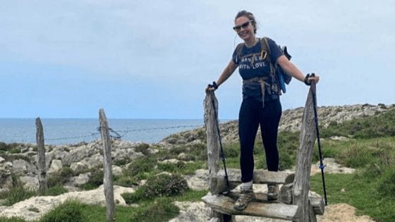 Hopping a fence on the Camino de Santiago