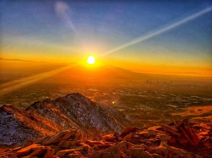 View from the Living Room lookout Trail in Salt Lake City, Utah