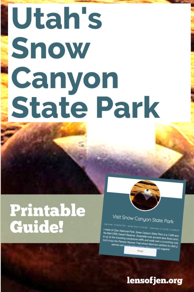 hiking snow canyon state park pin