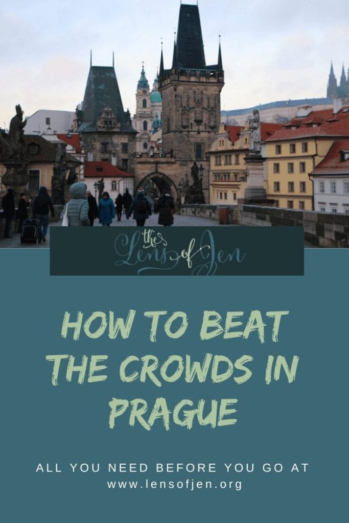 Pin for Pinterest for avoiding the crowds in Prague