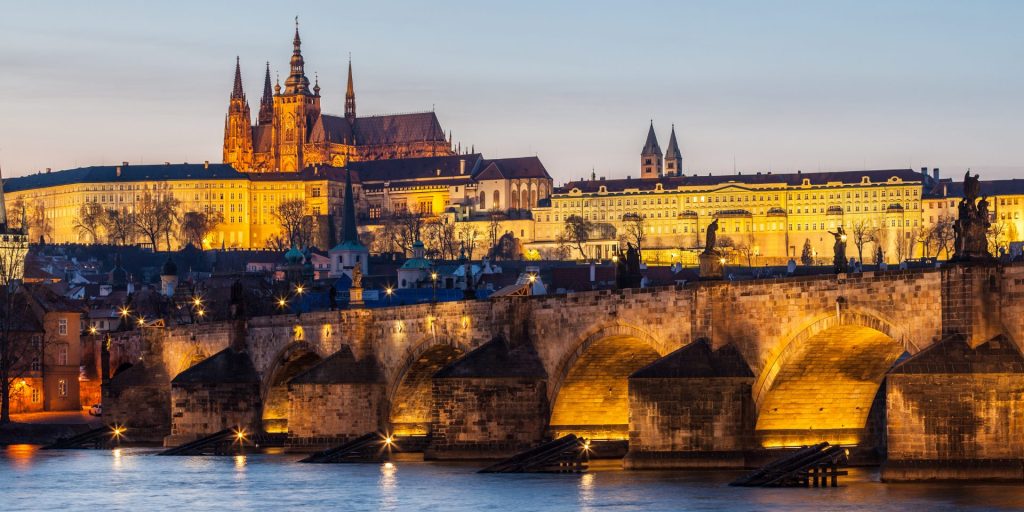 Prague Castle and the Charles Bridge