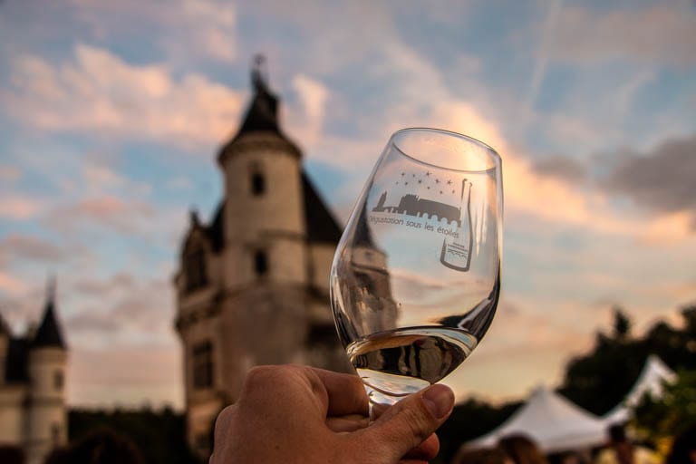 Wine tasting at Chateau de Chenonceau in the Loire Valley of France