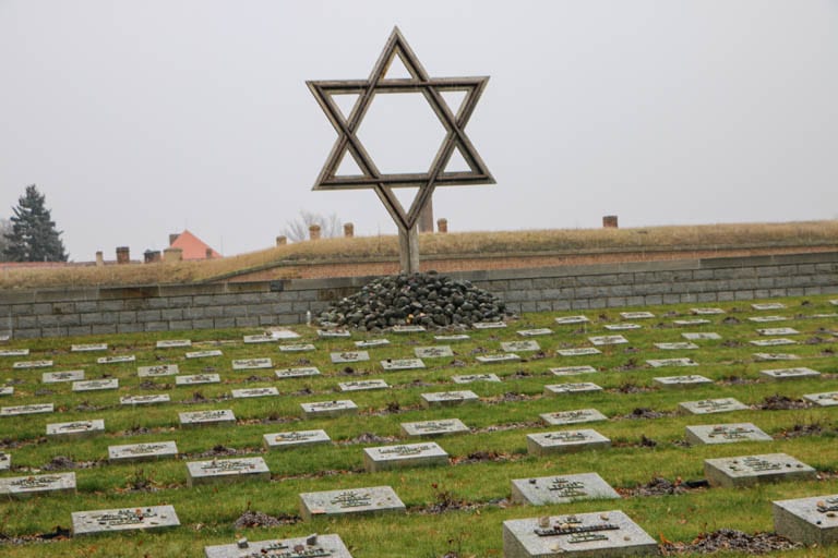 The Cemetery at Theresienstadt or Terezin Concentration Camp 