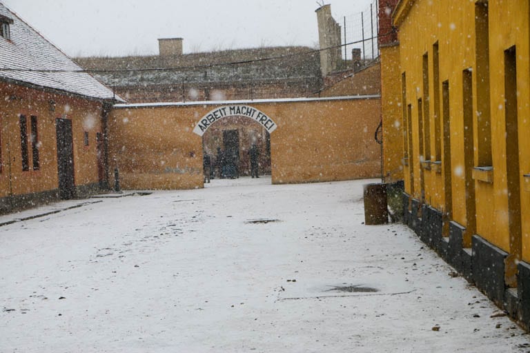 Work Makes You Free: Sign at the Terezin Concentration Camp