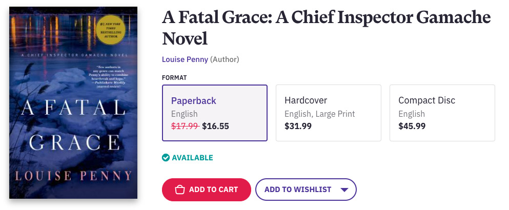 A Fatal Grace [Book]