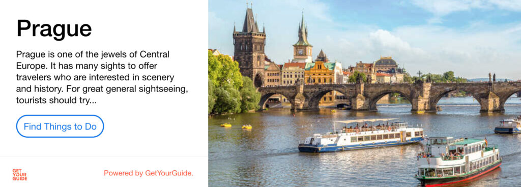 GetYourGuide Advert for Prague
