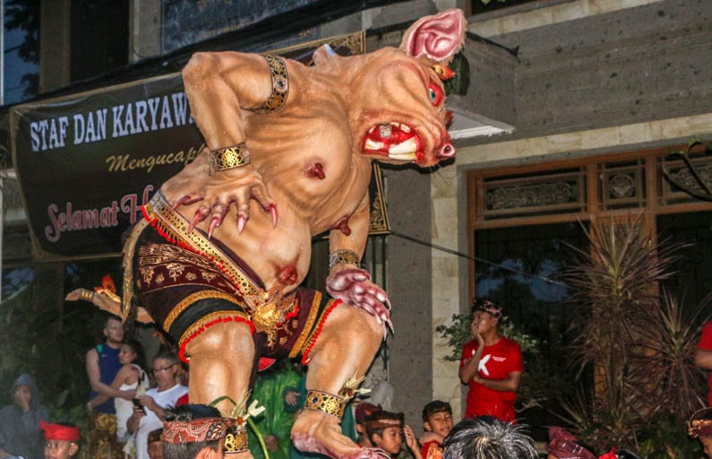 An ogoh-ogoh on Nyepi Day Eve