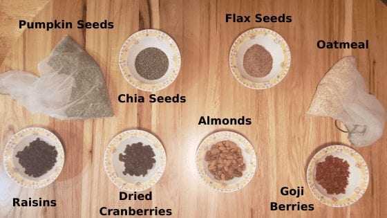 Homemade Muesli Ingredients