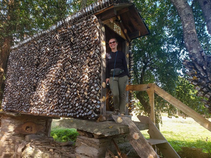 A bar made of beer bottles on the Camino de Santiago