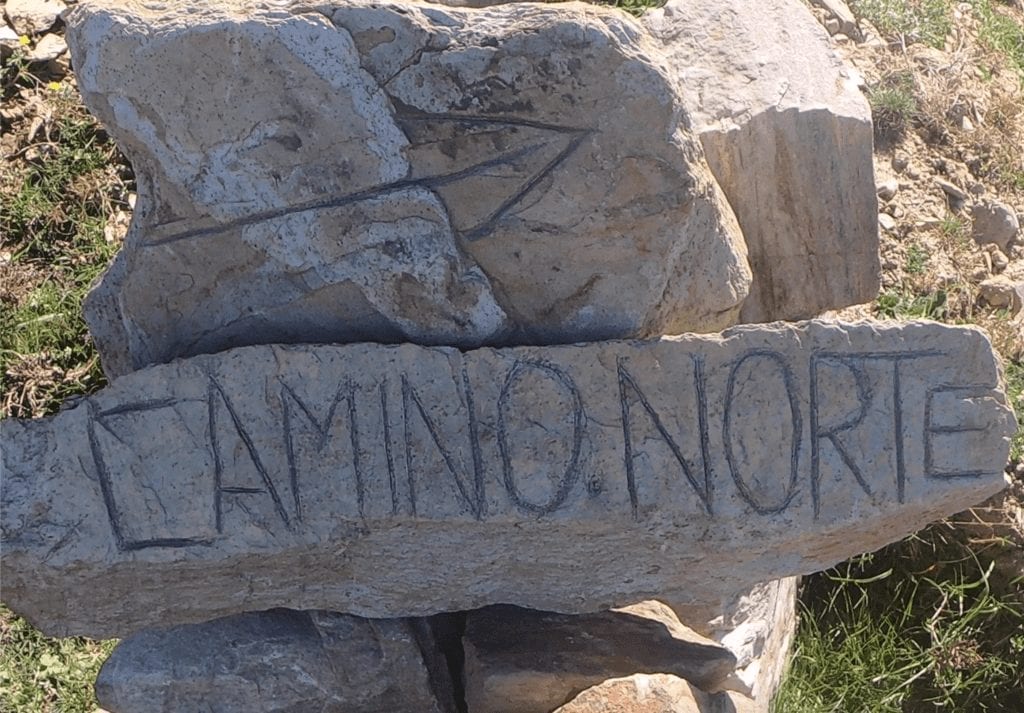 Sign on the Camino del Norte