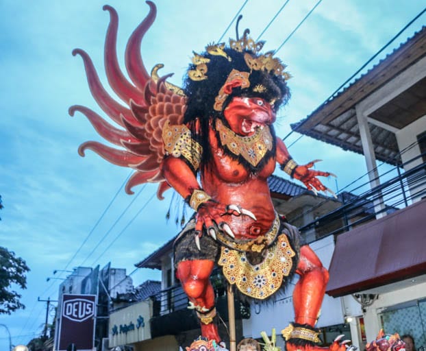 An Ogoh-ogoh monster on Nyepi Day in Gali