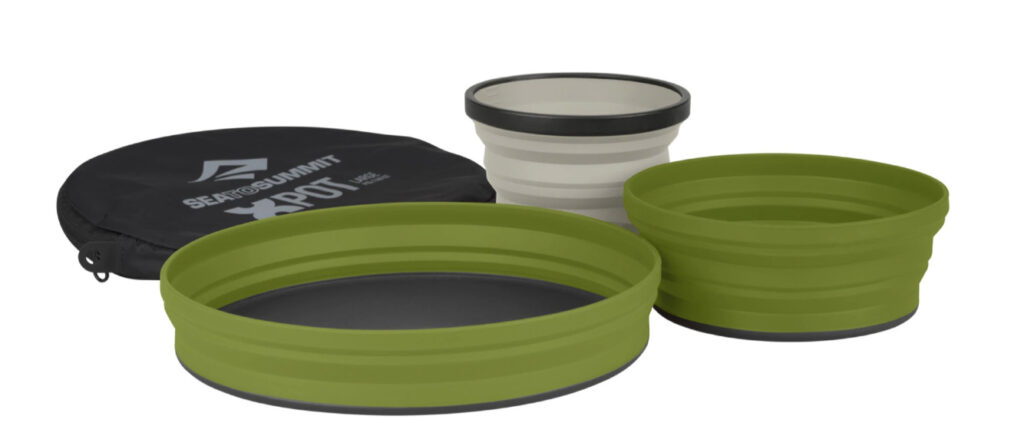 Collapsible cup, plate, and bowl