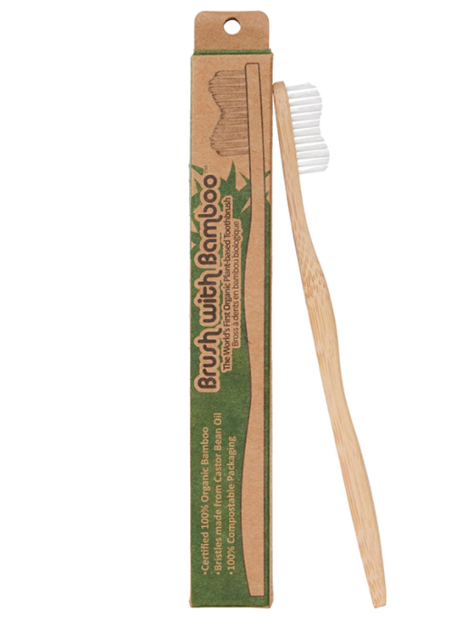 Bamboo toothbrush for your sustainable travel kit