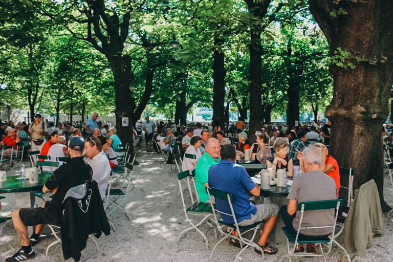 Augustiner Bräu is the perfect stop on a walking tour of Salzburg