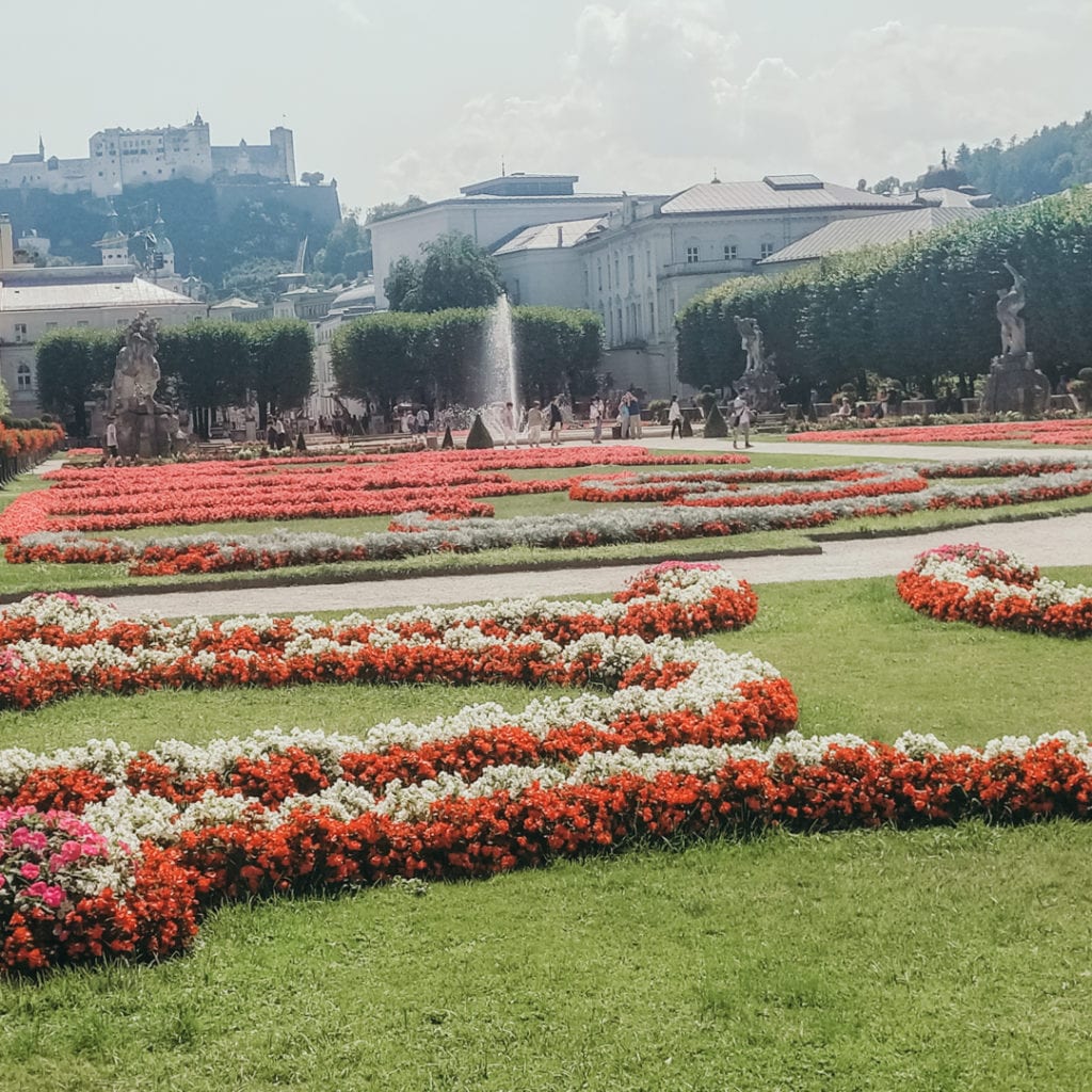 Mirabell Palace and Gardens on a walking tour of Salzburg