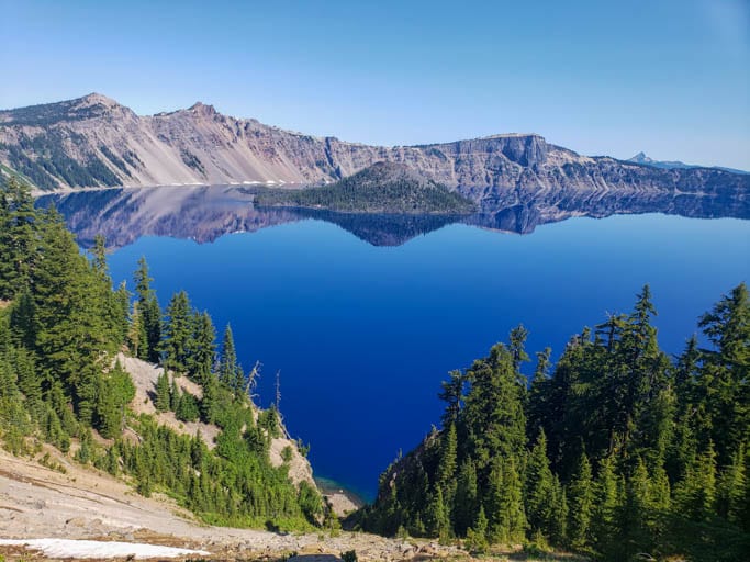 The blue water of Crater Lake is something you must see to believe
