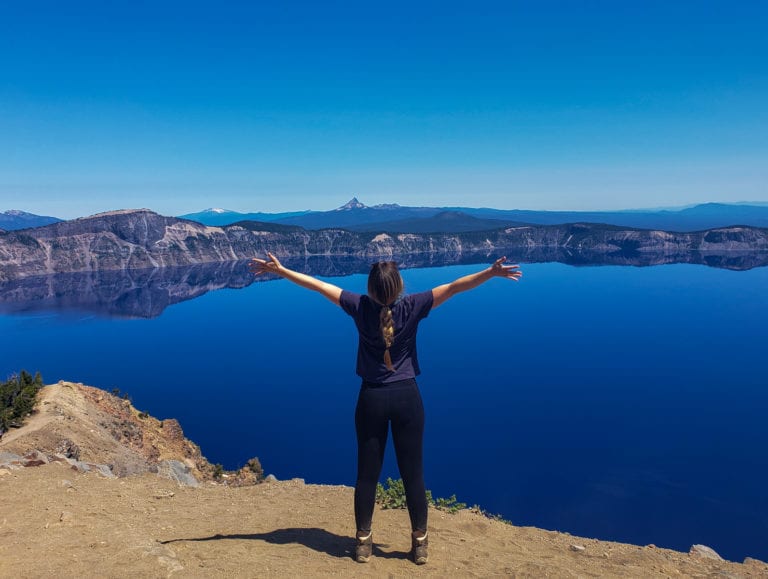 Woman at Crater Lake