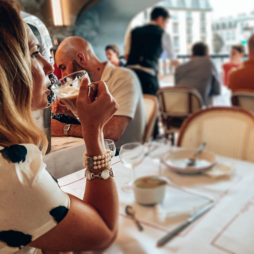 traveling deeper at a cafe in paris