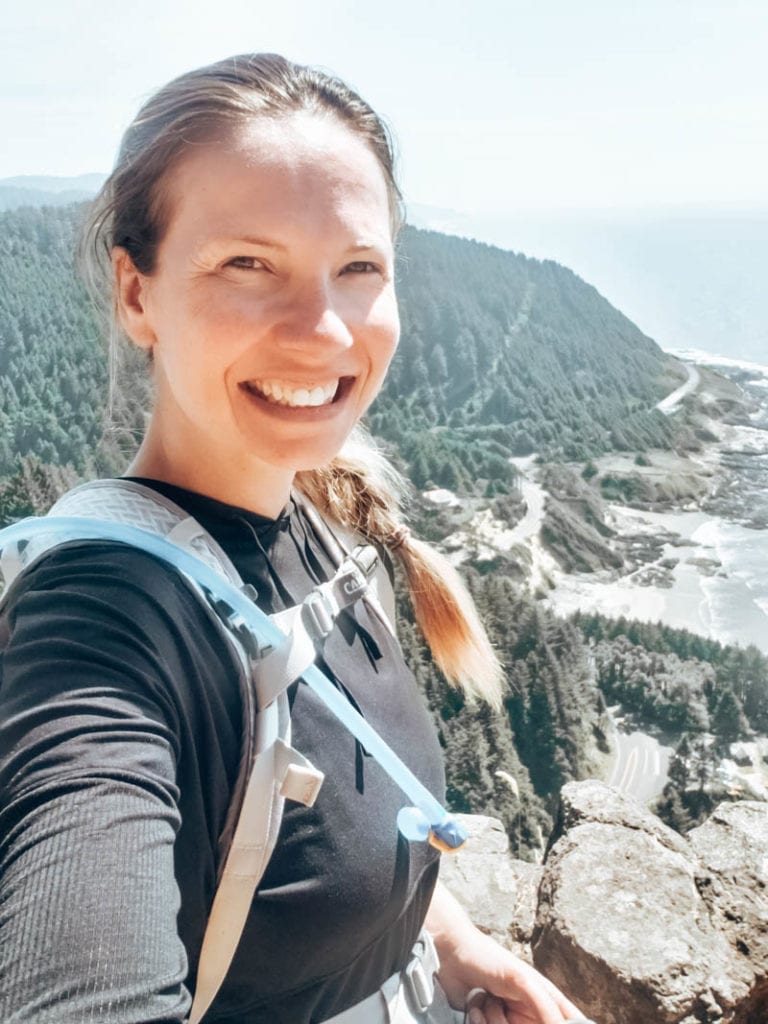 Lens of Jen at the top of the Cape Perpetua Overlook