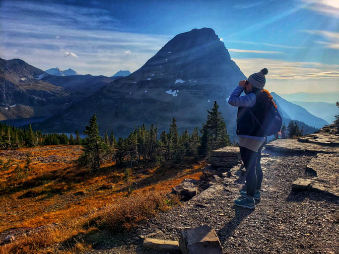 A woman at Glacier National park