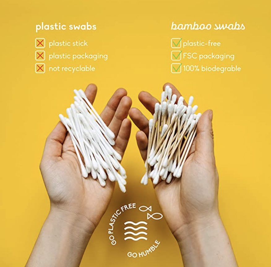 Bamboo cotton swabs are a great sustainable stocking stuffer