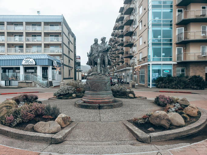 The end of the Lewis & Clark Trail at Seaside is a must-stop on an Oregon Coast road trip.