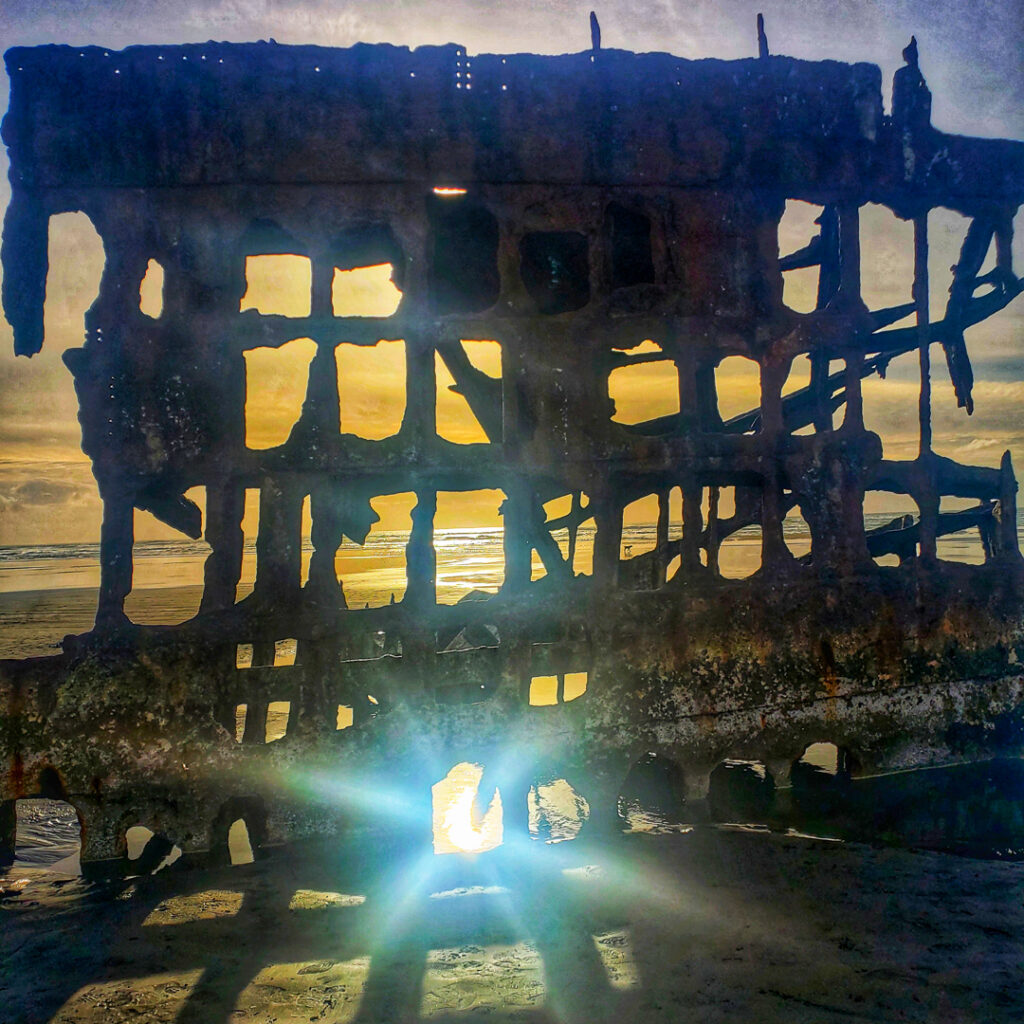 The wreck of the peter iredale should not be missed when on an Oregon Coast road trip