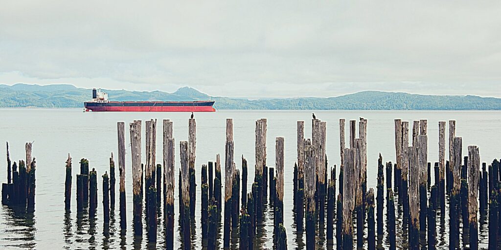 ship near Astoria, Oregon