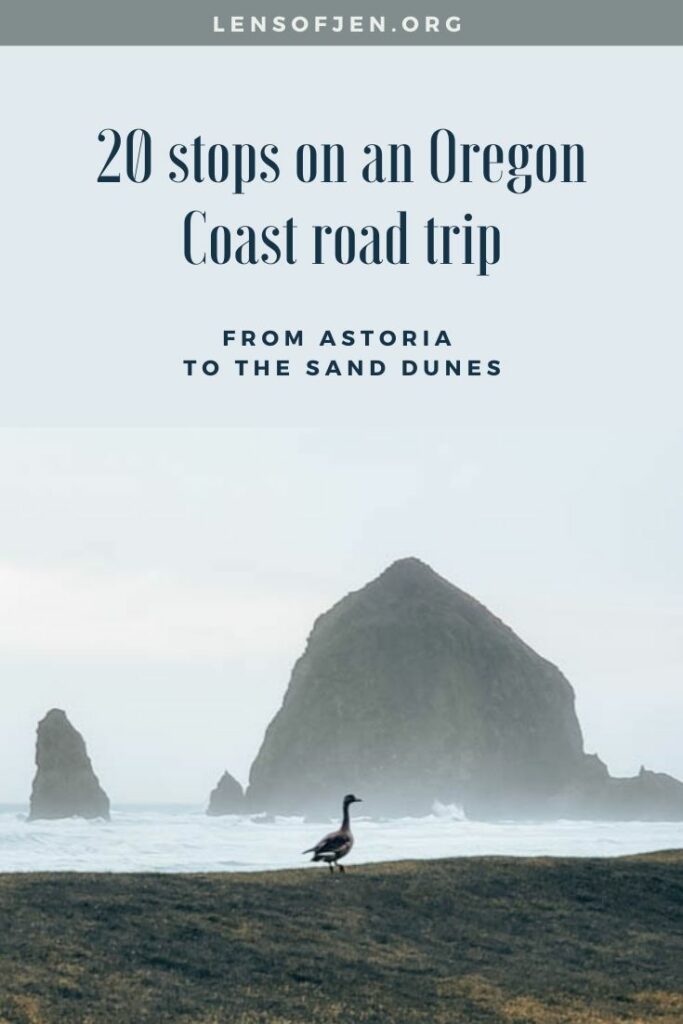 Oregon Coast road trip pin for pinterest