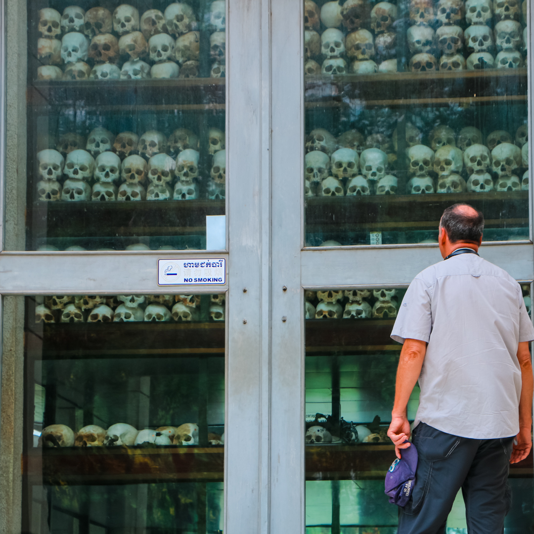 The Killing Fields of Cambodia near where the family in First They Killed My Father lived and worked