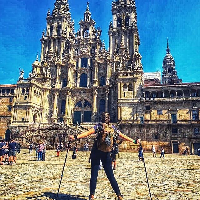 hugging in santiago de compostela